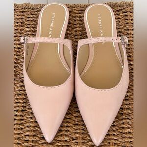 Etienne Aigner Women’s‎ Adan Mules Blush Point Toe Adjustable Buckle Size 6.5M